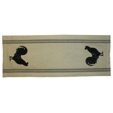 Farmhouse Rooster Table Runner Oat TR550023 - The Fox Decor